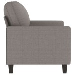 vidaXL Canapea cu 2 locuri, gri taupe, 120 cm, material textil