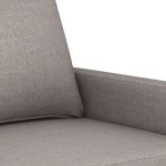 vidaXL Canapea cu 2 locuri, gri taupe, 120 cm, material textil