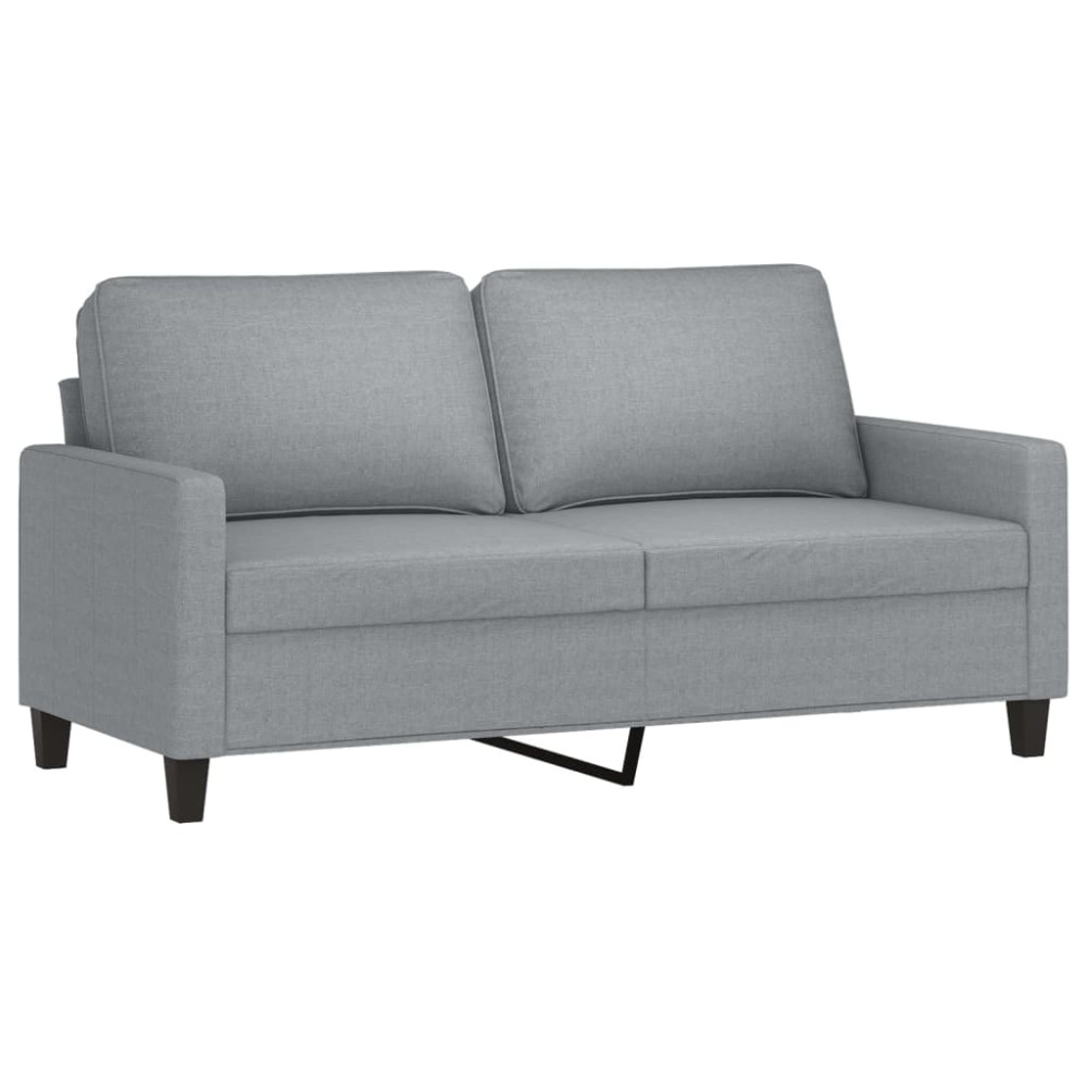 vidaXL Canapea cu 2 locuri, gri deschis, 140 cm, material textil