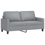 vidaXL Canapea cu 2 locuri, gri deschis, 140 cm, material textil vidaXL Canapea cu 2 locuri, gri deschis, 140 cm, material textil