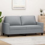 vidaXL Canapea cu 2 locuri, gri deschis, 140 cm, material textil vidaXL Canapea cu 2 locuri, gri deschis, 140 cm, material textil