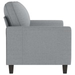 vidaXL Canapea cu 2 locuri, gri deschis, 140 cm, material textil vidaXL Canapea cu 2 locuri, gri deschis, 140 cm, material textil