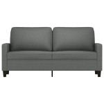 vidaXL Canapea cu 2 locuri, gri închis, 140 cm, material textil vidaXL Canapea cu 2 locuri, gri închis, 140 cm, material textil
