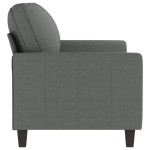 vidaXL Canapea cu 2 locuri, gri închis, 140 cm, material textil vidaXL Canapea cu 2 locuri, gri închis, 140 cm, material textil