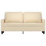 vidaXL Canapea cu 2 locuri, crem, 140 cm, material textil vidaXL Canapea cu 2 locuri, crem, 140 cm, material textil