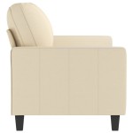vidaXL Canapea cu 2 locuri, crem, 140 cm, material textil vidaXL Canapea cu 2 locuri, crem, 140 cm, material textil