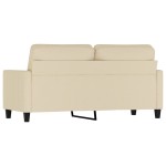 vidaXL Canapea cu 2 locuri, crem, 140 cm, material textil vidaXL Canapea cu 2 locuri, crem, 140 cm, material textil