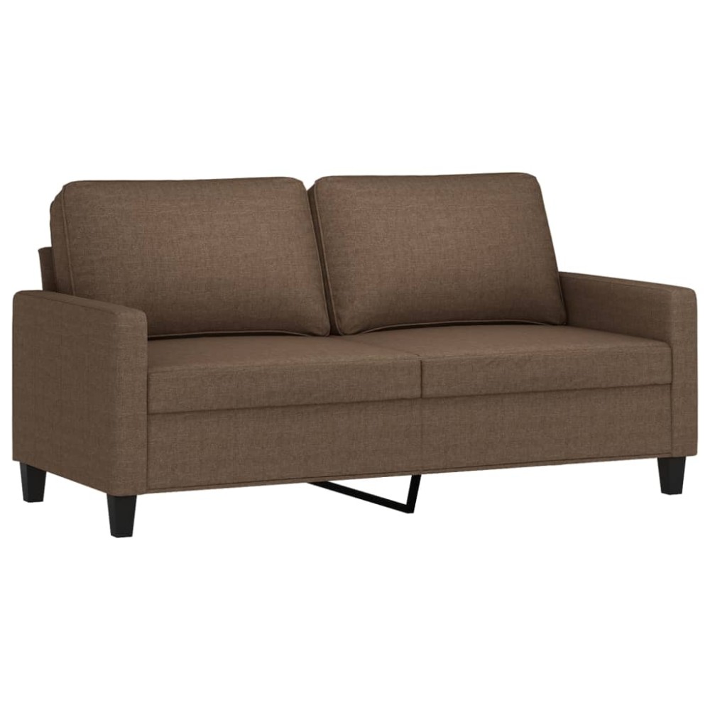 vidaXL Canapea cu 2 locuri, maro, 140 cm, material textil