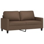 vidaXL Canapea cu 2 locuri, maro, 140 cm, material textil