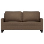 vidaXL Canapea cu 2 locuri, maro, 140 cm, material textil