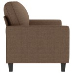 vidaXL Canapea cu 2 locuri, maro, 140 cm, material textil