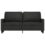 vidaXL Canapea cu 2 locuri, negru, 140 cm, material textil