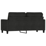 vidaXL Canapea cu 2 locuri, negru, 140 cm, material textil