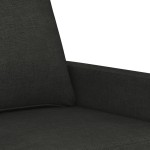 vidaXL Canapea cu 2 locuri, negru, 140 cm, material textil