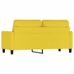 vidaXL Canapea cu 2 locuri, galben deschis, 140 cm, material textil vidaXL Canapea cu 2 locuri, galben deschis, 140 cm, material textil
