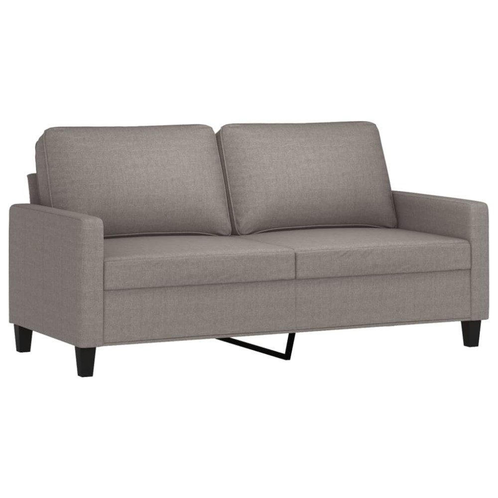 vidaXL Canapea cu 2 locuri, gri taupe, 140 cm, material textil