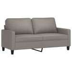 vidaXL Canapea cu 2 locuri, gri taupe, 140 cm, material textil