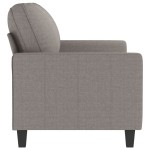vidaXL Canapea cu 2 locuri, gri taupe, 140 cm, material textil