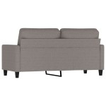 vidaXL Canapea cu 2 locuri, gri taupe, 140 cm, material textil