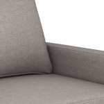 vidaXL Canapea cu 2 locuri, gri taupe, 140 cm, material textil