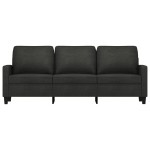 vidaXL Canapea cu 3 locuri, negru, 180 cm, material textil vidaXL Canapea cu 3 locuri, negru, 180 cm, material textil