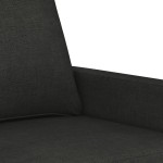 vidaXL Canapea cu 3 locuri, negru, 180 cm, material textil vidaXL Canapea cu 3 locuri, negru, 180 cm, material textil