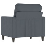vidaXL Fotoliu canapea, gri închis, 60 cm, catifea