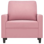 vidaXL Canapea de o persoană, Roz, 60 cm, catifea vidaXL Canapea de o persoană, Roz, 60 cm, catifea
