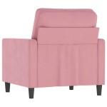 vidaXL Canapea de o persoană, Roz, 60 cm, catifea vidaXL Canapea de o persoană, Roz, 60 cm, catifea
