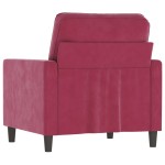 vidaXL Canapea de o persoană, roșu vin, 60 cm, catifea vidaXL Canapea de o persoană, roșu vin, 60 cm, catifea