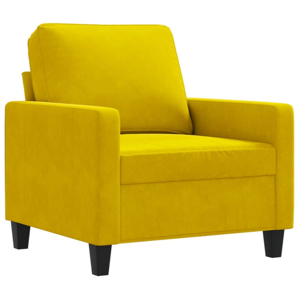 vidaXL Canapea de o persoană, galben, 60 cm, catifea
