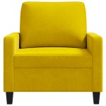 vidaXL Canapea de o persoană, galben, 60 cm, catifea vidaXL Canapea de o persoană, galben, 60 cm, catifea