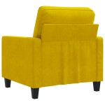 vidaXL Canapea de o persoană, galben, 60 cm, catifea vidaXL Canapea de o persoană, galben, 60 cm, catifea