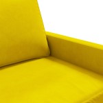vidaXL Canapea de o persoană, galben, 60 cm, catifea vidaXL Canapea de o persoană, galben, 60 cm, catifea