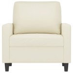 vidaXL Canapea de o persoană, crem, 60 cm, catifea vidaXL Canapea de o persoană, crem, 60 cm, catifea