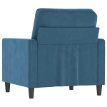vidaXL Canapea de o persoană, Albastru, 60 cm, catifea