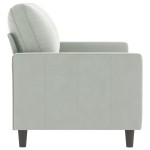 vidaXL Canapea cu 2 locuri, gri deschis, 120 cm, catifea