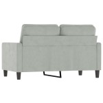 vidaXL Canapea cu 2 locuri, gri deschis, 120 cm, catifea