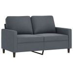 vidaXL Canapea cu 2 locuri, gri închis, 120 cm, catifea vidaXL Canapea cu 2 locuri, gri închis, 120 cm, catifea
