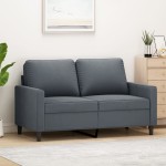 vidaXL Canapea cu 2 locuri, gri închis, 120 cm, catifea vidaXL Canapea cu 2 locuri, gri închis, 120 cm, catifea