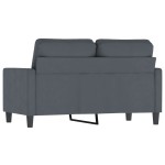 vidaXL Canapea cu 2 locuri, gri închis, 120 cm, catifea vidaXL Canapea cu 2 locuri, gri închis, 120 cm, catifea