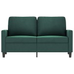 vidaXL Canapea cu 2 locuri, verde închis, 120 cm, catifea