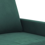 vidaXL Canapea cu 2 locuri, verde închis, 120 cm, catifea