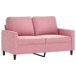 vidaXL Canapea cu 2 locuri, roz, 120 cm, catifea