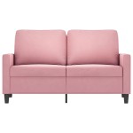 vidaXL Canapea cu 2 locuri, roz, 120 cm, catifea