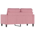 vidaXL Canapea cu 2 locuri, roz, 120 cm, catifea
