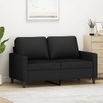 vidaXL Canapea cu 2 locuri, negru, 120 cm, catifea vidaXL Canapea cu 2 locuri, negru, 120 cm, catifea