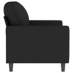vidaXL Canapea cu 2 locuri, negru, 120 cm, catifea vidaXL Canapea cu 2 locuri, negru, 120 cm, catifea