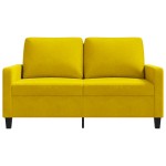 vidaXL Canapea cu 2 locuri, galben, 120 cm, catifea