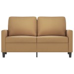 vidaXL Canapea cu 2 locuri, maro, 120 cm, catifea